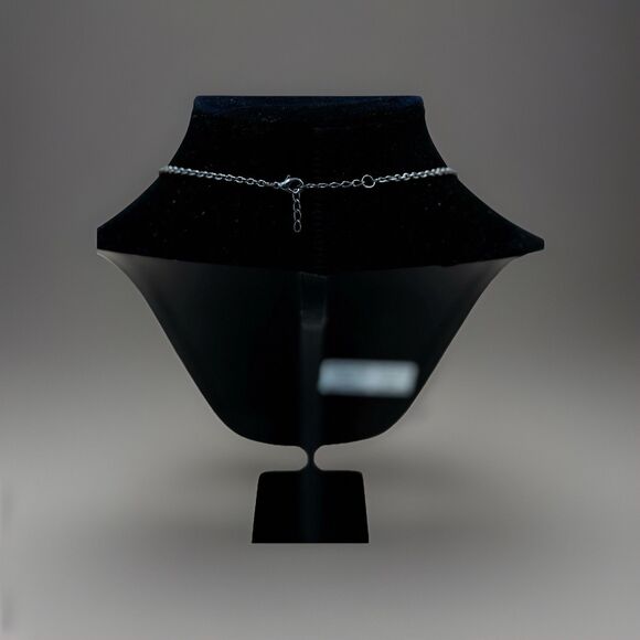 Vintage Pewter Floral Necklace With Purple Rhinestones, Bold Romantic Jewelry - Picture 6 of 6